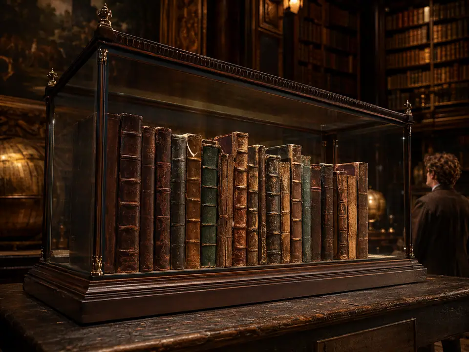 AI-generated fantasy visualization of Archive of First Editions, a original fantasy selection
