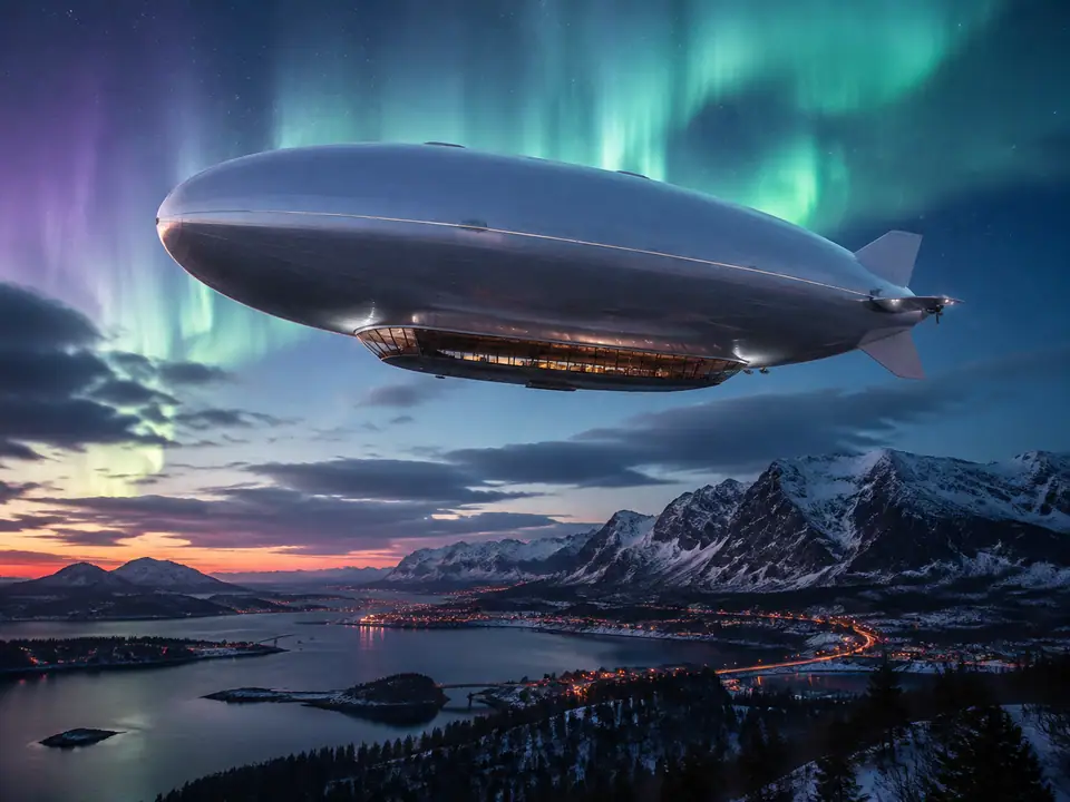 AI-generated fantasy visualization of Aurora Airship, a original fantasy selection