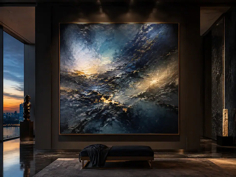 AI-generated fantasy visualization of Blue Hour Canvas, a original fantasy selection