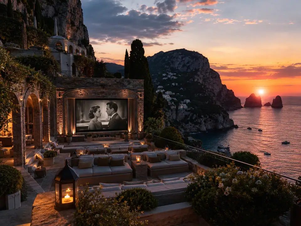 AI-generated fantasy visualization of Capri Cinema Villa, a original fantasy selection