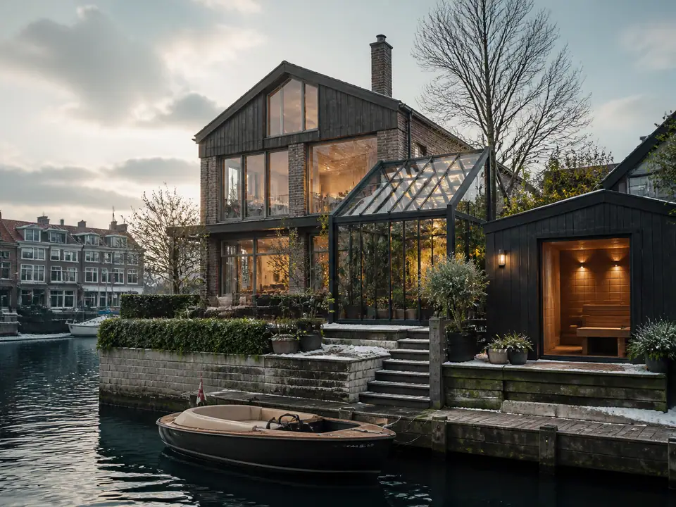 AI-generated fantasy visualization of Copenhagen Harbor House, a original fantasy selection