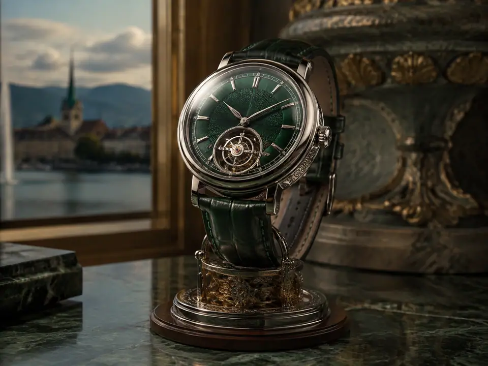 AI-generated fantasy visualization of Emerald Minute Repeater, a original fantasy selection