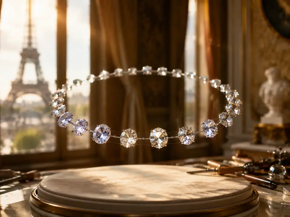 AI-generated fantasy visualization of Floating Diamond Collar, a original fantasy selection