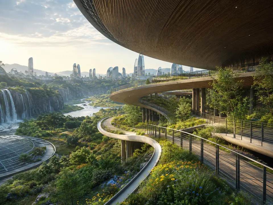 AI-generated fantasy visualization of Future Garden Biennial, a original fantasy selection