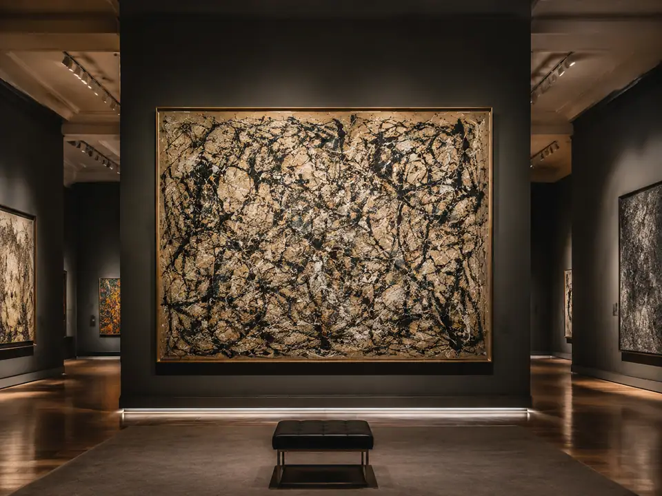 AI-generated fantasy visualization of London Blue-Chip Masterpiece, a modern painting selection