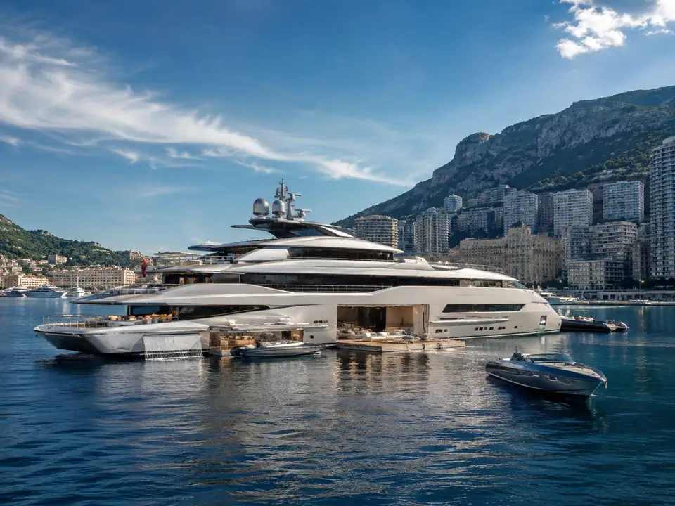 AI-generated fantasy visualization of Monaco Custom Superyacht, a superyacht selection