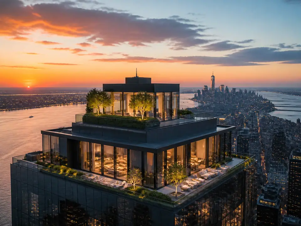 AI-generated fantasy visualization of New York Trophy Penthouse, a penthouse selection