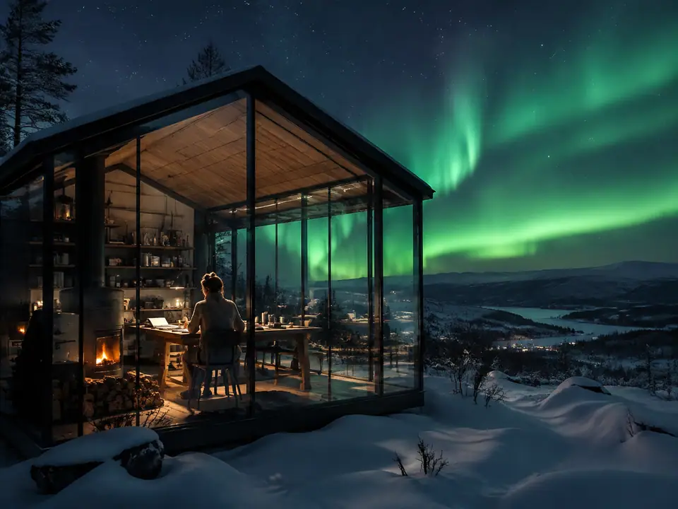 AI-generated fantasy visualization of Northern Lights Residency, a original fantasy selection