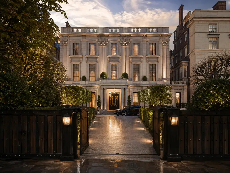 AI-generated fantasy visualization of 2–8a Rutland Gate, a urban mansion selection