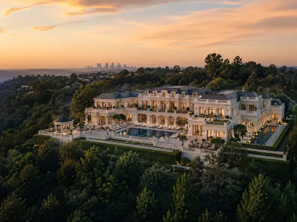 AI-generated fantasy visualization of The One, Bel Air, a mansion selection